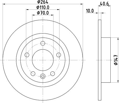 DON PCD14402 - Спирачен диск vvparts.bg