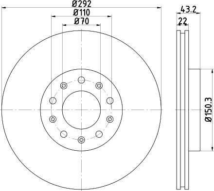 DON PCD14482 - Спирачен диск vvparts.bg