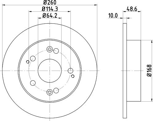 DON PCD14572 - Спирачен диск vvparts.bg