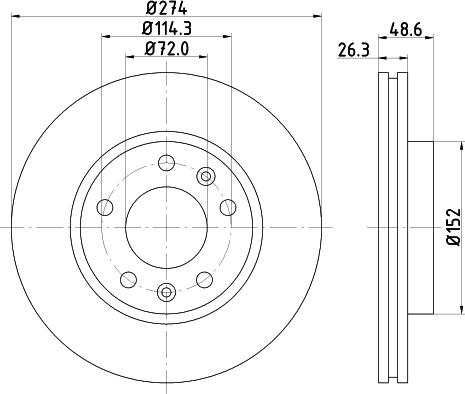 DON PCD14602 - Спирачен диск vvparts.bg