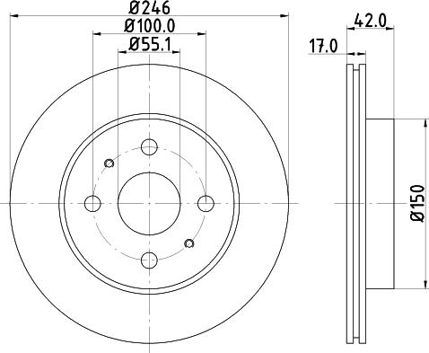 DON PCD14012 - Спирачен диск vvparts.bg