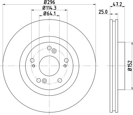 DON PCD14142 - Спирачен диск vvparts.bg