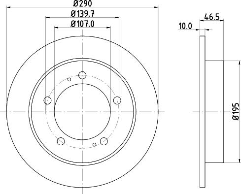 DON PCD14102 - Спирачен диск vvparts.bg