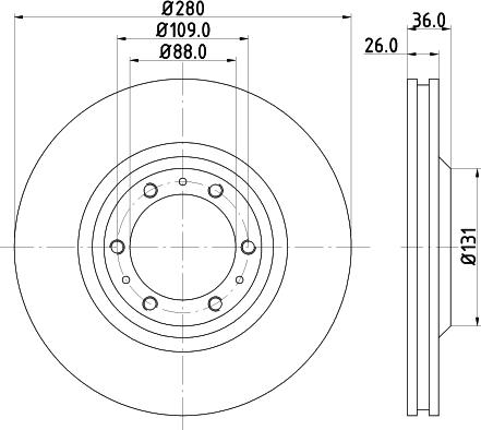 DON PCD14842 - Спирачен диск vvparts.bg