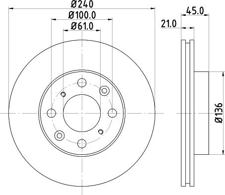 DON PCD14822 - Спирачен диск vvparts.bg