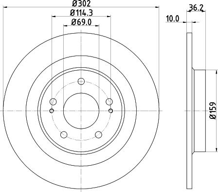 DON PCD14312 - Спирачен диск vvparts.bg