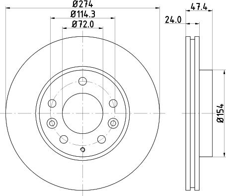 DON PCD14332 - Спирачен диск vvparts.bg