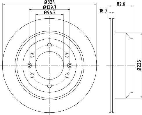 DON PCD14322 - Спирачен диск vvparts.bg