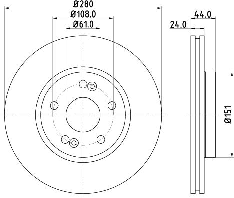 DON PCD14232 - Спирачен диск vvparts.bg