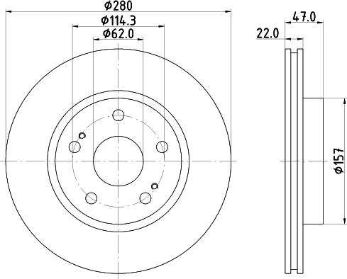 DON PCD15472 - Спирачен диск vvparts.bg