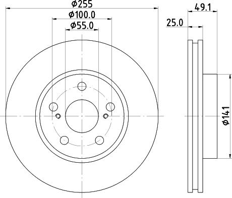 DON PCD15552 - Спирачен диск vvparts.bg