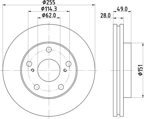 DON PCD15632 - Спирачен диск vvparts.bg