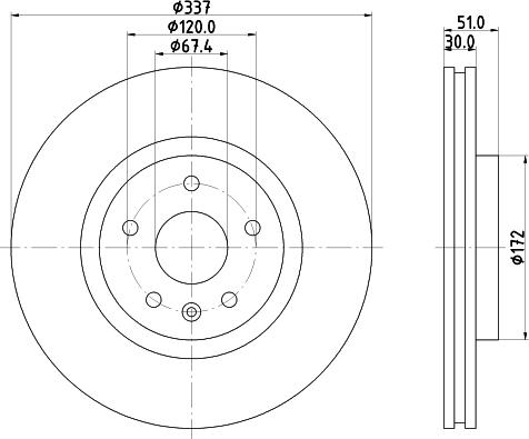 DON PCD15671 - Спирачен диск vvparts.bg