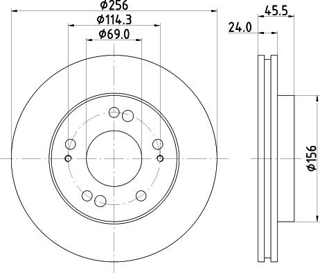 DON PCD15162 - Спирачен диск vvparts.bg