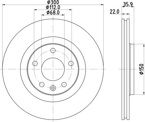 DON PCD15892 - Спирачен диск vvparts.bg