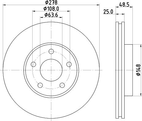 DON PCD15302 - Спирачен диск vvparts.bg