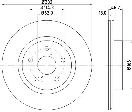 DON PCD15312 - Спирачен диск vvparts.bg