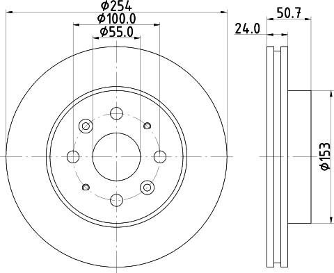 DON PCD15242 - Спирачен диск vvparts.bg