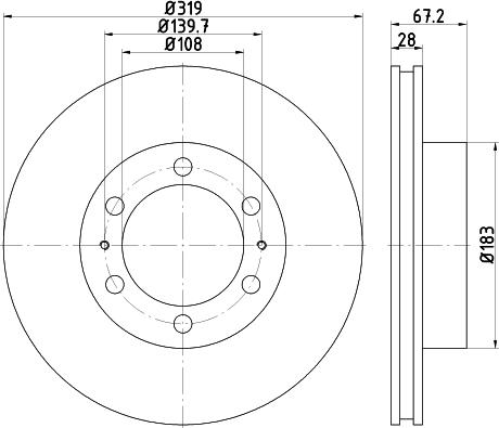 DON PCD15212 - Спирачен диск vvparts.bg