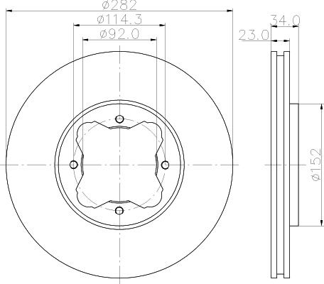 DON PCD16622 - Спирачен диск vvparts.bg