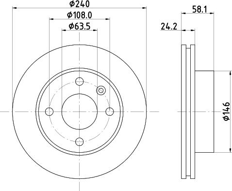 DON PCD16042 - Спирачен диск vvparts.bg