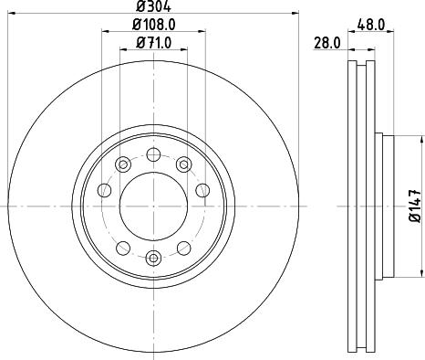 DON PCD10941 - Спирачен диск vvparts.bg