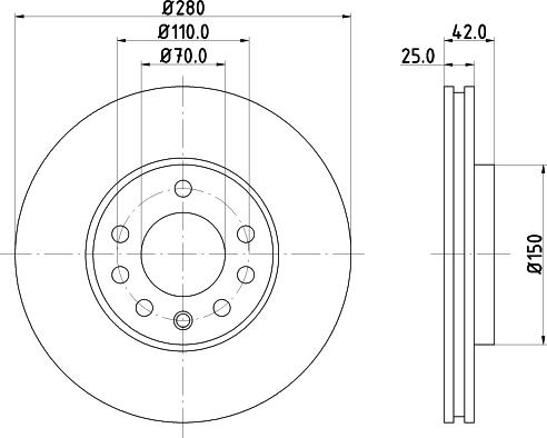 DON PCD10152 - Спирачен диск vvparts.bg