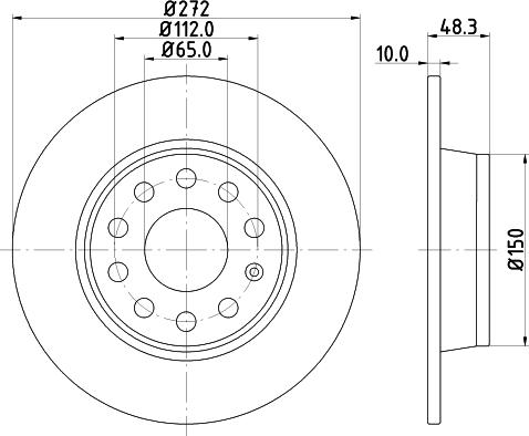 DON PCD10162 - Спирачен диск vvparts.bg