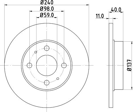 DON PCD10172 - Спирачен диск vvparts.bg