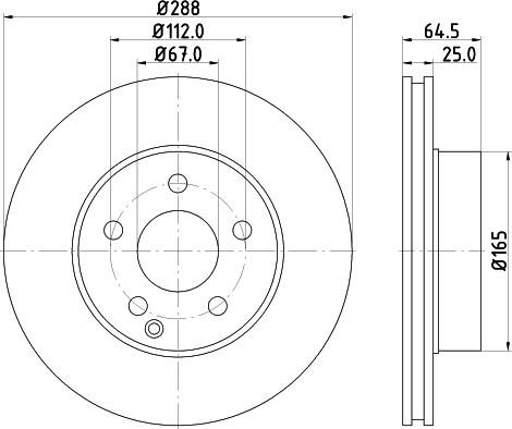 Quinton Hazell HP58983 - Спирачен диск vvparts.bg