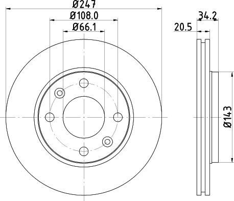 DON PCD10872 - Спирачен диск vvparts.bg