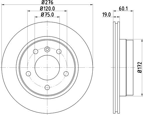 DON PCD10752 - Спирачен диск vvparts.bg