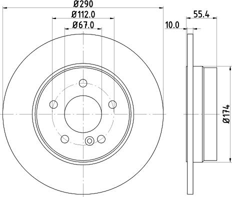 DON PCD10712 - Спирачен диск vvparts.bg