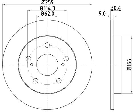 DON PCD11562 - Спирачен диск vvparts.bg