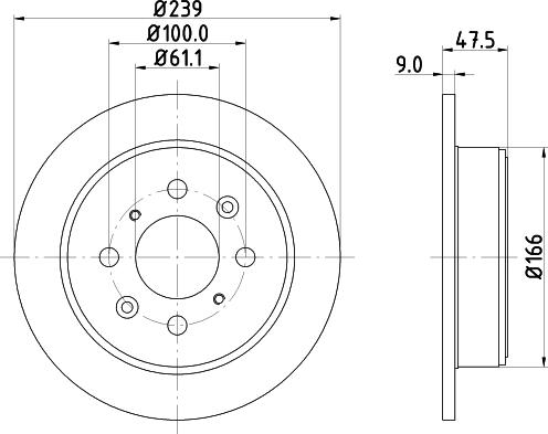 DON PCD11642 - Спирачен диск vvparts.bg