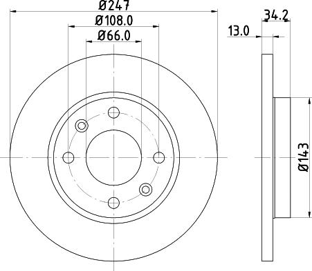 DON PCD11042 - Спирачен диск vvparts.bg