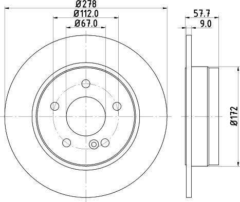 DON PCD11102 - Спирачен диск vvparts.bg