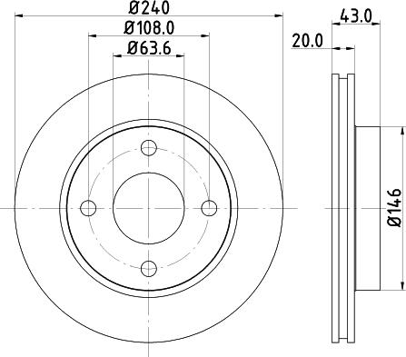 DON PCD11872 - Спирачен диск vvparts.bg