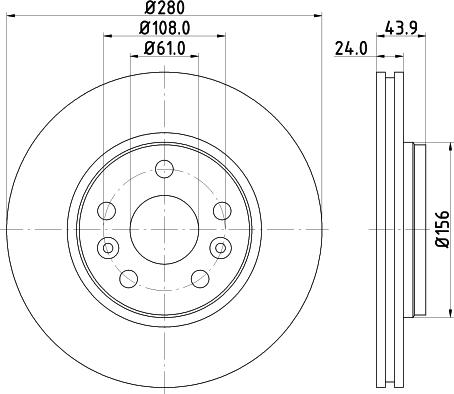 DON PCD11222 - Спирачен диск vvparts.bg