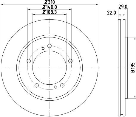 DON PCD18952 - Спирачен диск vvparts.bg