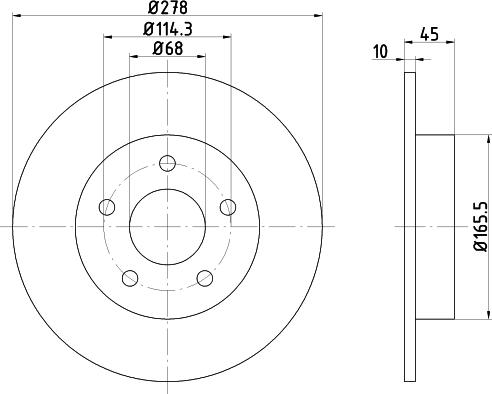 DON PCD18962 - Спирачен диск vvparts.bg