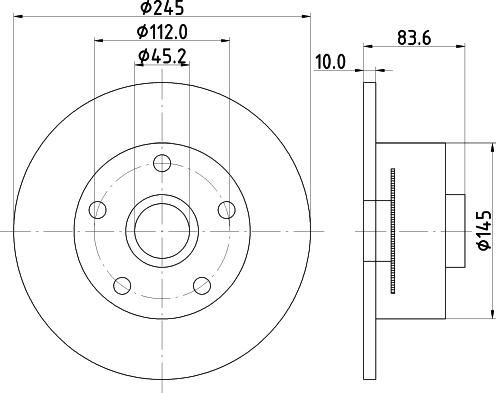 DON PCD18481 - Спирачен диск vvparts.bg