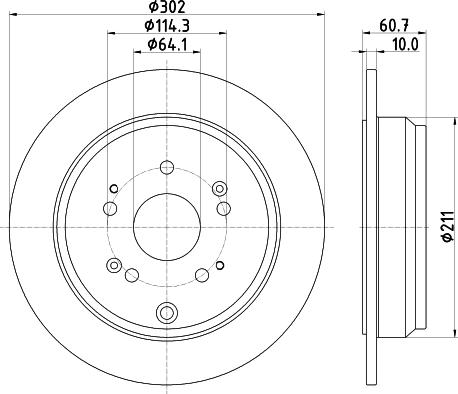 DON PCD18522 - Спирачен диск vvparts.bg