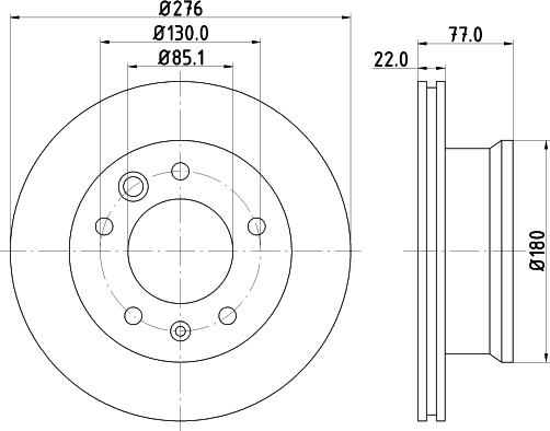 DON PCD18652 - Спирачен диск vvparts.bg