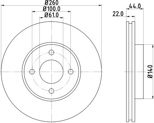 DON PCD18662 - Спирачен диск vvparts.bg