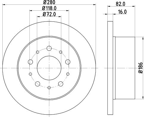 DON PCD18192 - Спирачен диск vvparts.bg