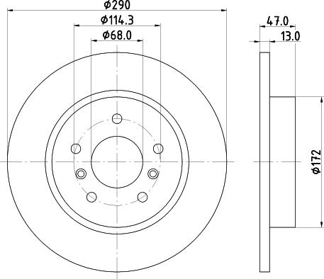 DON PCD18822 - Спирачен диск vvparts.bg