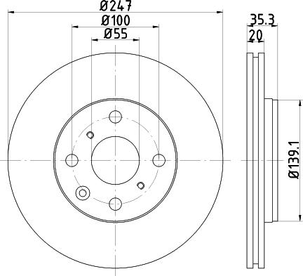 DON PCD18312 - Спирачен диск vvparts.bg