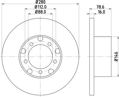 DON PCD18242 - Спирачен диск vvparts.bg