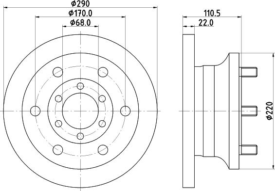 DON PCD18201 - Спирачен диск vvparts.bg